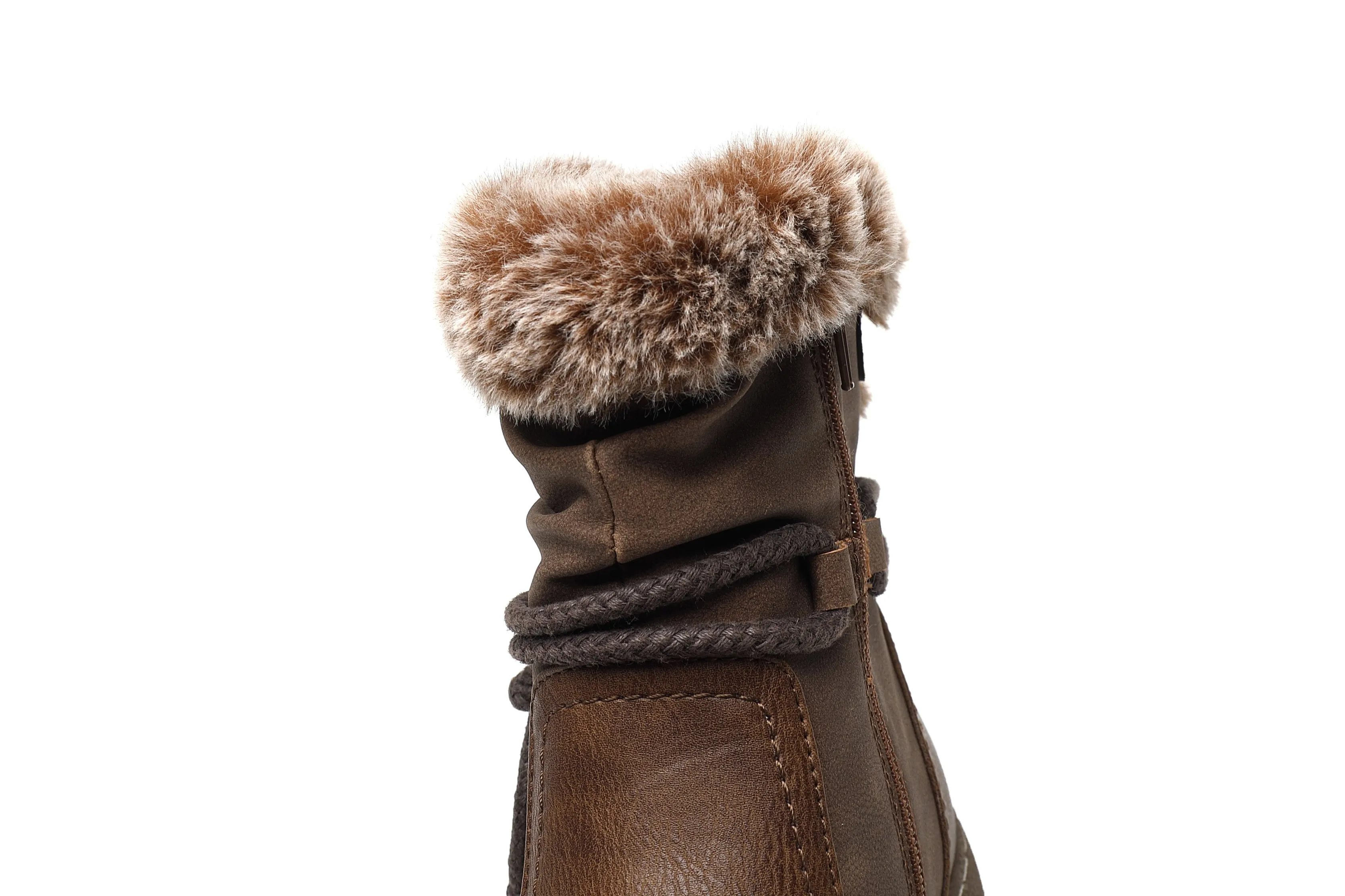 IVACHY Classic Ankle Boots- Soft Fur ankle curf- warm lining - insulated interior- slip resistant A2504